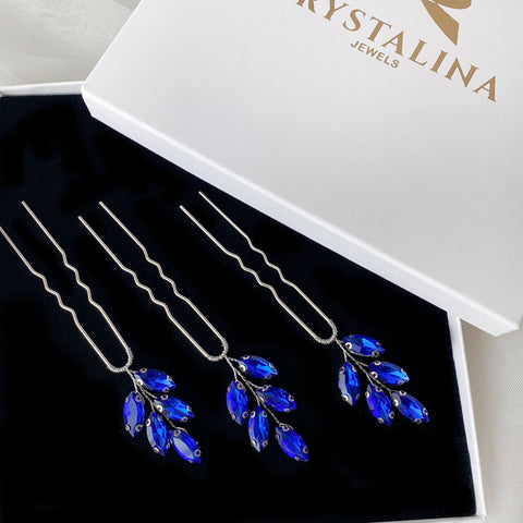 Set Horquillas "Esther" (azul)